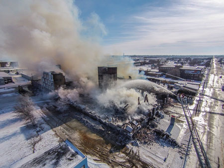 (6) A view of the rear side of the structure, which cannot be seen from the command post or by the IC. 