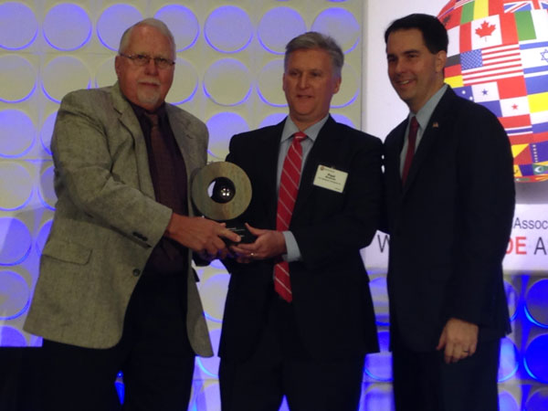 H.O. Bostrom execs received the award from Wisconsin Governor Scott Walker.