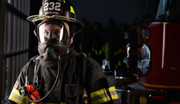 Firefighter in SCBA