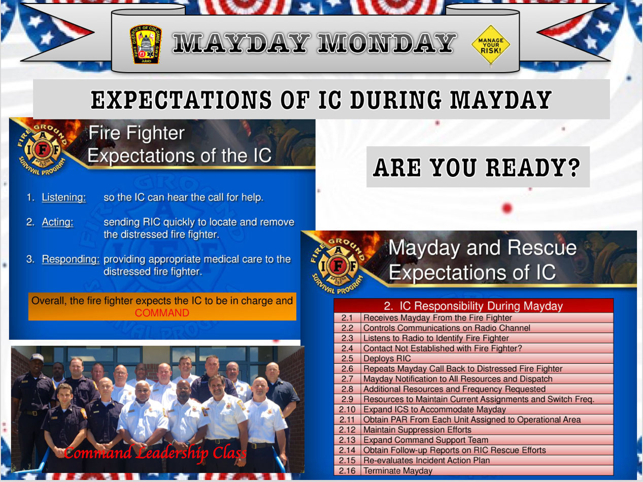 Command leadership: Mayday expectations