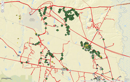 (3) The tracks and waypoints of VA-TF2 while operating in lower Richland County.