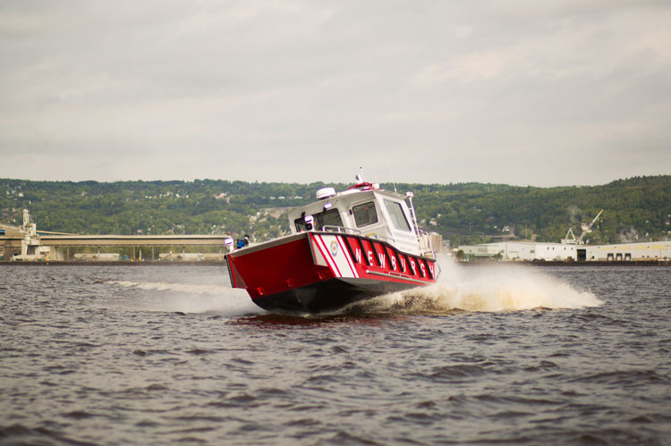 Lake Assault Boats recently assisted the Superior, Wisconsin Fire Department in its response to a fire on an ore boat at Fraser Shipyards. 