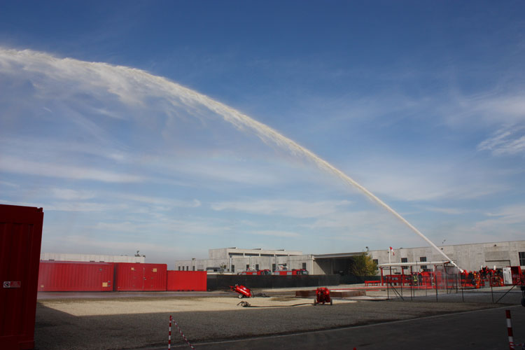 Flowing water at the facility