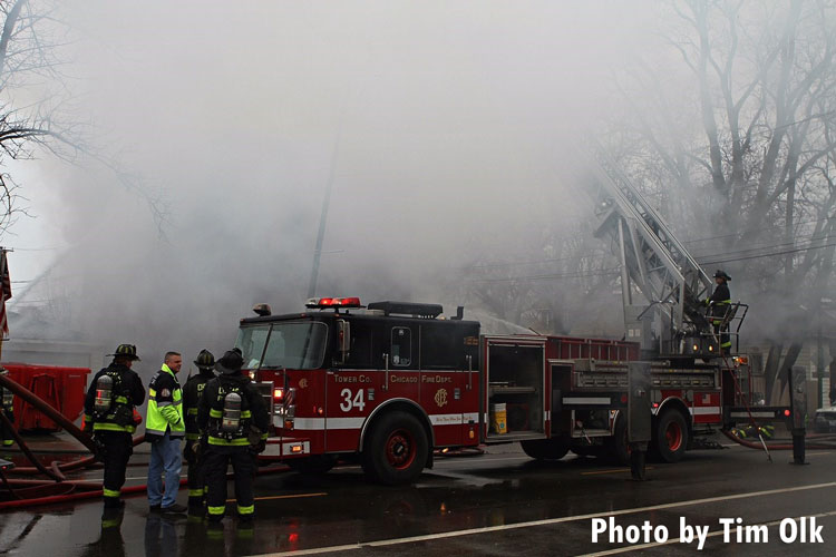 Chicago firefighters at the scene of a recent fire.