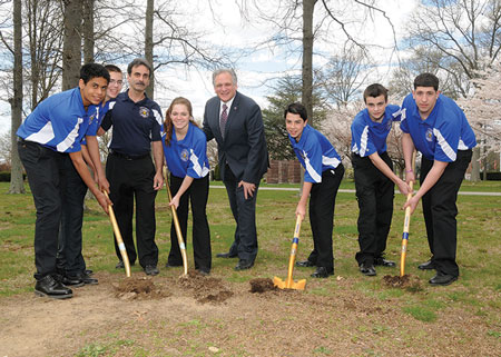 (3) Groundbreaking for the Nassau County Junior Firefighter’s Monument in April 2015.