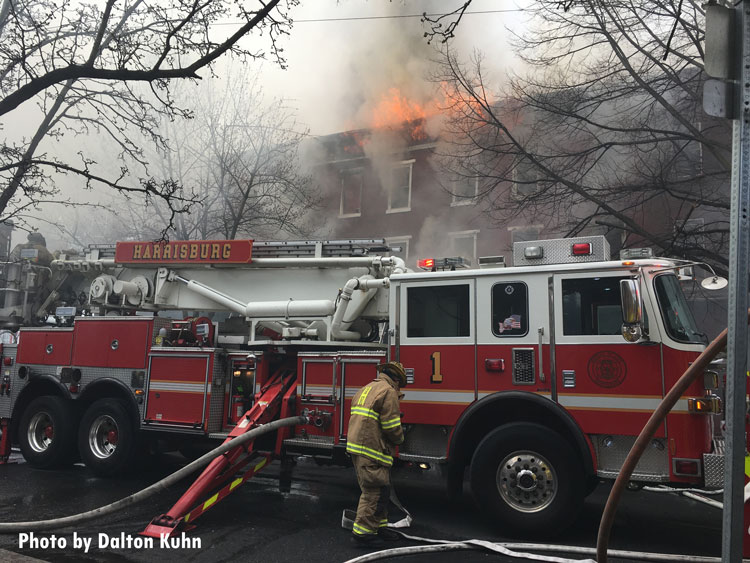 Harrisburg row house fire