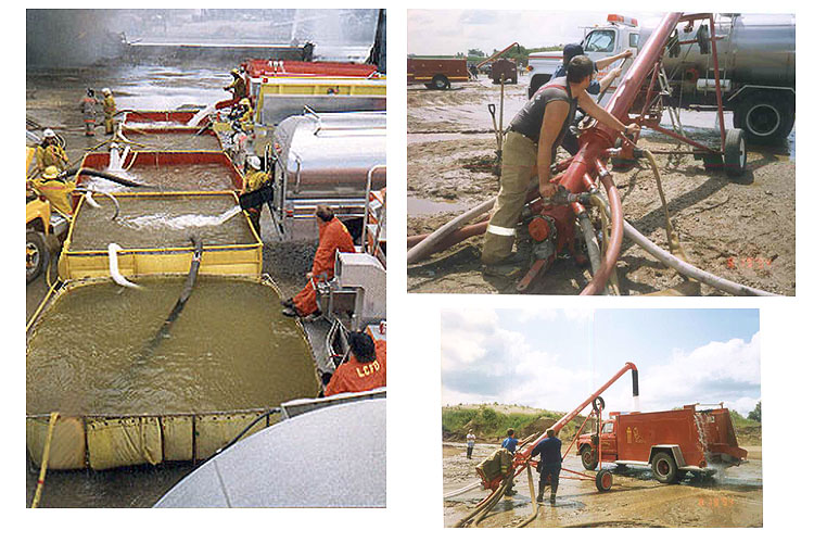 Water augers and fill tanks for water supply