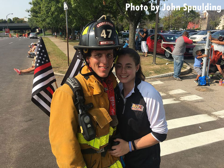 Firefighter who ran marathon in full gear with his girlfriend