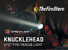 Get Your Streamlight KNUCKLEHEAD SPOT FIRE/RESCUE at TheFireStore. Featuring an articulating head, the smoke-cutting Knucklehead spot beam gives firefighters more flexibility when working in situations with changing conditions, plus four lighting modes: Knucklehead Spot Fire/Rescue has 180 (3½-hour runtime) or 55 (16-hour runtime) lumen options as well as Moonlight (20-day runtime) and Flash (eight-hour runtime) modes. The Knucklehead Spot Fire/Rescue Flashlight is available in both Alkaline and Rechargeable models. Visit TheFireStore.com/Streamlight for more information! www.thefirestore.com. To request information go to fireeng.hotims.com