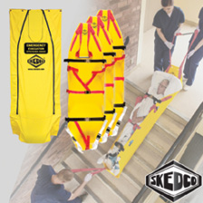 Skedco’s RAPID ACCESS SYSTEM contains a flat hanging wall storage bag which holds up to four HMH Sked stretchers. These unique bags are usually placed onto the back wall of closets that are strategically located throughout the hospital or other building. When needed, just pull down the cord to open the bag. One HMH Sked at a time is removed from the bag and it is ready to use. www.skedco.com. (503) 691-7909. To request information go to fireeng.hotims.com