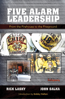 Fire Engineering Books & Videos’ FIVE ALARM LEADERSHIP by Rick Lasky and John Salka shares real-life scenarios, situations, problems, and solutions they encountered during their combined 60+ years of fire service experience. Maybe you’re already a great leader, or maybe you’re not sure and want to know more. Either way, you’ll come away from this important book—written by two of the most dynamic and inspirational leaders in the fire service—with new ideas and a fresh perspective on being an effective leader. www.fireengineeringbooks.com. (800) 752-9764. sales@pennwell.com.