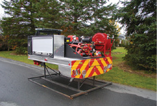 CET’s GLIDER KITS save time and money for OEMs and fire departments that have their own chassis and want an aluminum flat-bed configuration. It comes preassembled, preplumbed, self-contained, and pretested with all the firefighting equipment ready to go on arrival in a plug-and-play system. Includes pump, hose reel, tank, manifold, and storage compartments. Mount and bolt the glider to the chassis frame, connect your electric, and go fight fire! www.cetmfg.com. (800) 567-2719. To request information go to fireeng.hotims.com