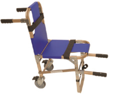 Junkin’s CONFINED SPACE ­EVACUATION CHAIR is designed for use in confined areas. Ideal for use in restaurants, high-rise office buildings, airplanes, boats, narrow hallways, and stairwells. Dimensions folded are seven × 34½ inches. junkinsafety.com. (888) 458-6546. To request information go to fireeng.hotims.com