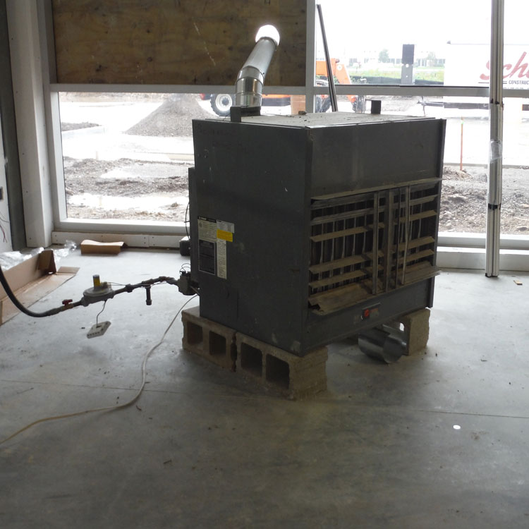 Temporary heater for worksites