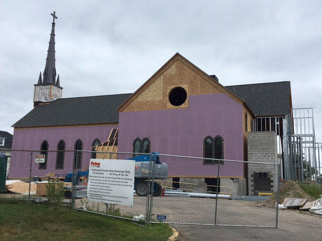 A church under constructoin