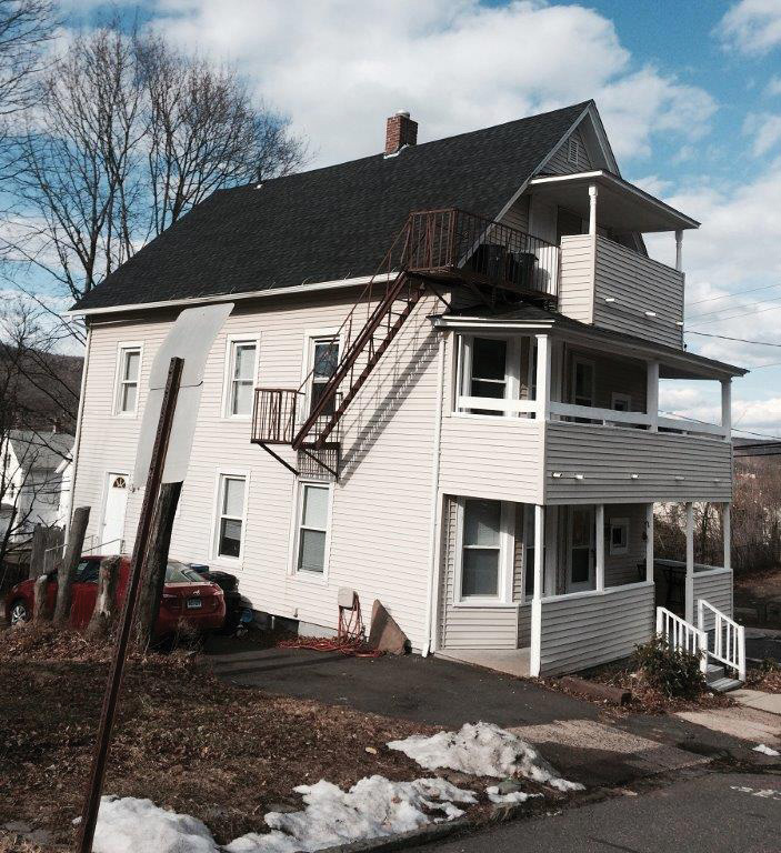 (3) If a fire escape is on the Alpha or Charlie side, this is a firm indication that there is only one staircase to the attic. (Photo by Chris Tobin.)