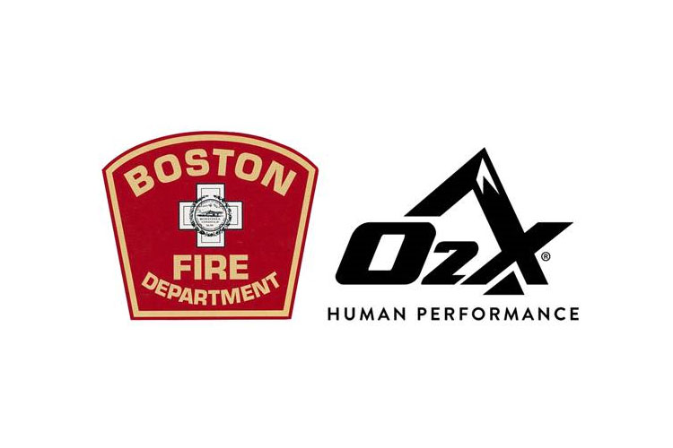 Boston Fire logo and O2X logo