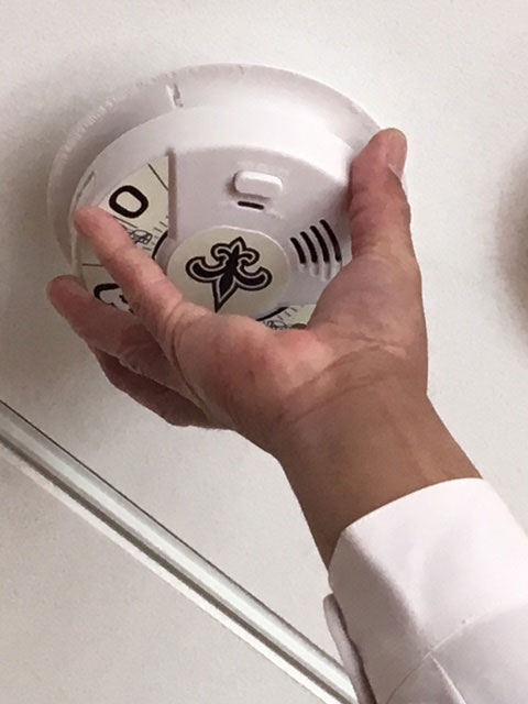 Saints smoke alarm