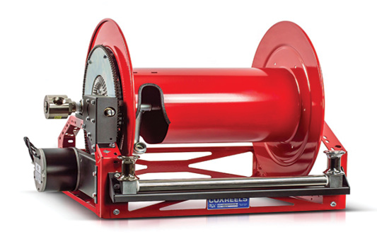 COXREELS®’s 1600 SERIES REEL is the most versatile in the marketplace and features nearly endless component configurations on a robust platform for any conceivable application. The 1600 series hybrid frame offers unique accessories and upgrades, which allow for application tailoring resulting in enhanced performance and durability. This 1600 Series features a nickel-plated steel swivel with nitrile seals and zinc-plated plumbing. www.coxreels.com. (800) 269-7335. To request information go to fireeng.hotims.com