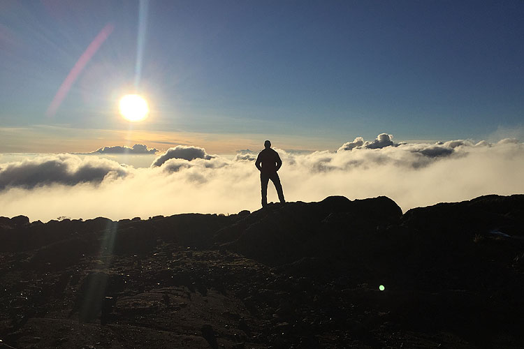 Atop Mount Kilimanjaro