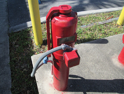 (2) A PIV controls the flow of water from a city water main to a building’s fire suppression system. Closing this PIV will shut off the flow of water necessary to cool the building’s fire pumps and the engine if it is powered by diesel, causing them to self-destruct.