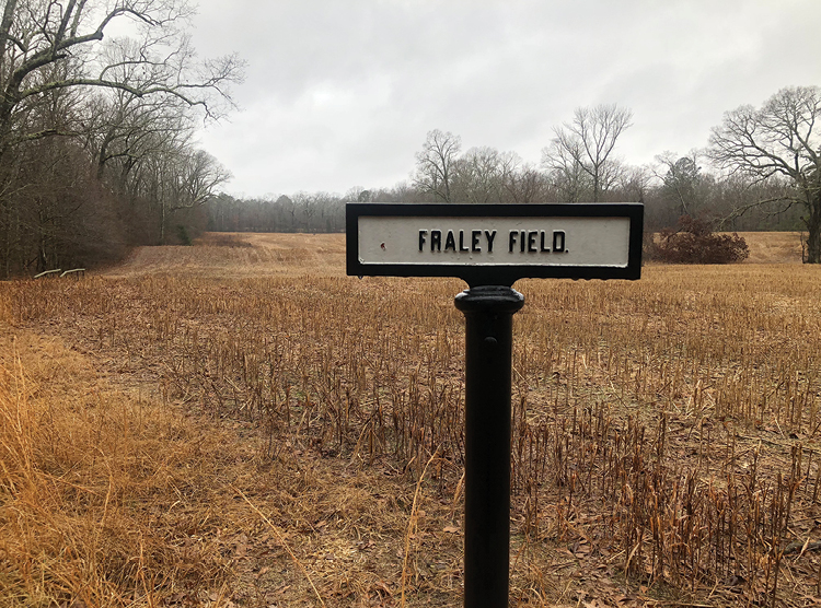 (1) The 1862 Battle of Shiloh began when Confederate soldiers, occupying the high ground where the field meets the woods at Fraley Field, fired on a Union army patrol. Studying all the factors influencing an event, whether a battle or a firefight, can yield lessons learned to apply in the future. (Photo by author.) 