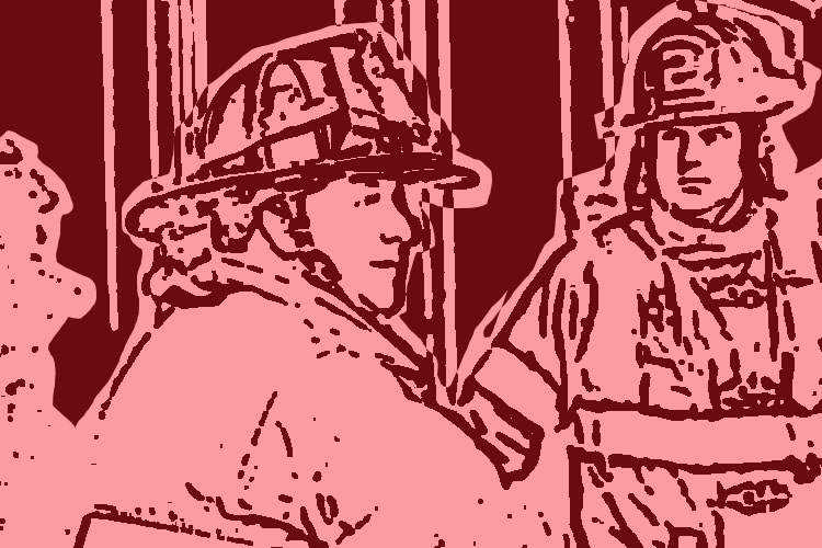 Two firefighters