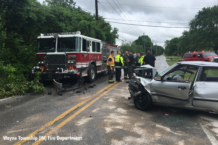 Fire truck crash