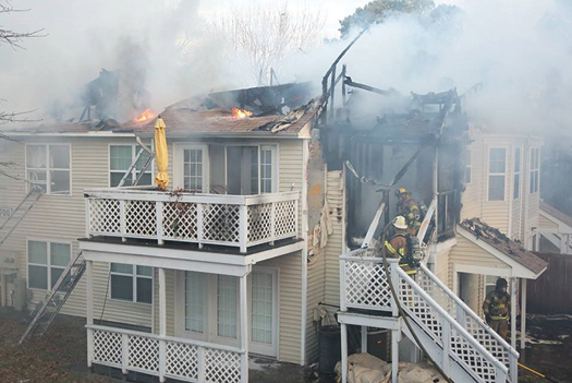 (2) The A/D corner and the balcony where the rescues occurred. 