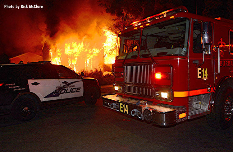 Burbank house fire