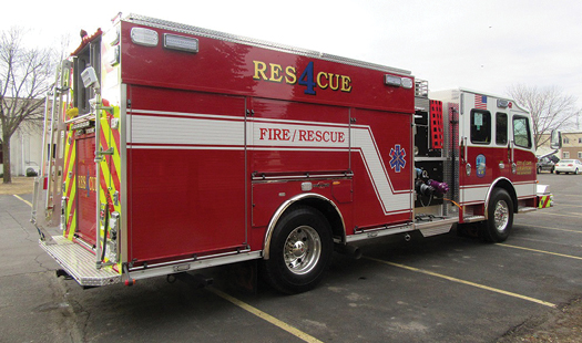 The Cape Girardeau (MO) Fire Department uses this ROSENBAUER rescue pumper as part of a standard engine company and responds to vehicle extrications throughout the city and county, explains Battalion Chief Brad Dillow. The pumper is also used as an advanced life support engine.
