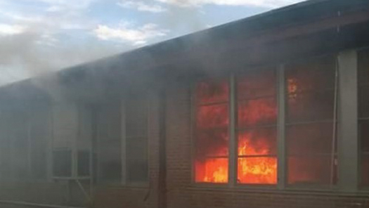 (3) The fire in this well-involved high-school classroom was extinguished in less than one minute with a single 2½-inch hoseline.