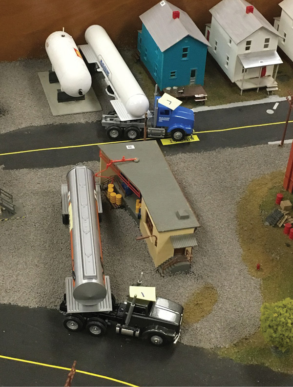 A hazmat truck spill.