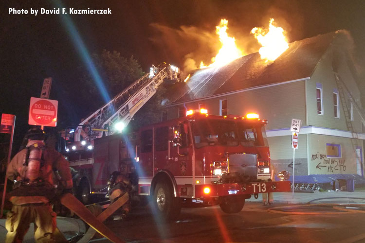 Firefighters at Buffalo house fire