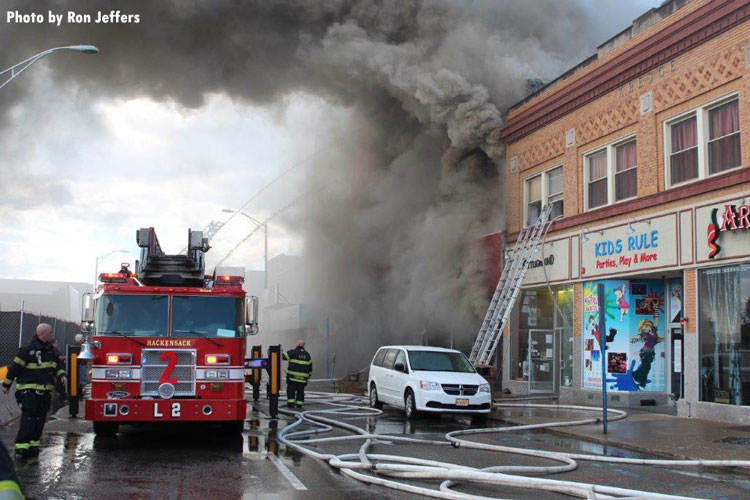 Fire in downtown Hackensack