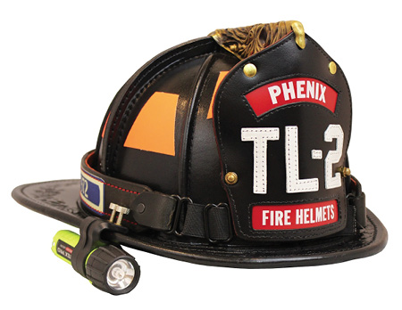 Phenix’s TL-2 TRADITIONAL LEATHER HELMET is the lightest NFPA-compliant, authentic leather helmet on the market. Worn by firefighters worldwide, the TL-2 combines tradition and modern safety in a handcrafted masterpiece. The TL-2 is the most customizable helmet on the market. With several different factory installed brim styles and over 70 different colors to choose from, you are sure to create a helmet that is just as unique as you are. Now available with helmet-mounted flashlights. 