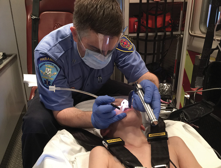 To break the cycle of the Trauma Triad of Death, firefighters must stop massive bleeding, manage life-threatening airway/breathing issues, stop and then correct clinical hypothermia, and work to prevent and reverse shock. Each of these issues, uninterrupted, will worsen the others in a steady spiral toward patient death. (Photo by author.)