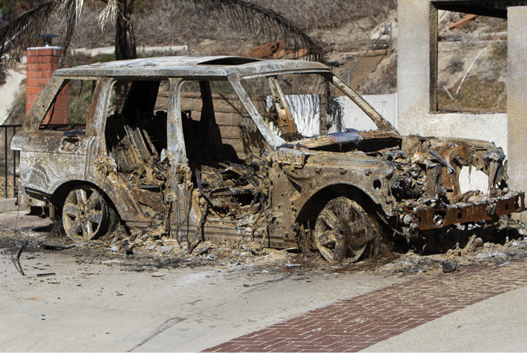 Images of the aftermath of the Thomas Fire in Ventura County, California, on January 13, 2018. The fire started on December 4, 2017, and was fully contained on January 12, 2018. (Photos by Mike Legeros.)