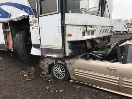 Patients trapped in vehicle