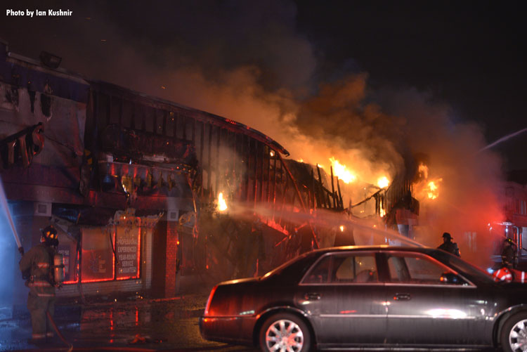 Strip mall fire