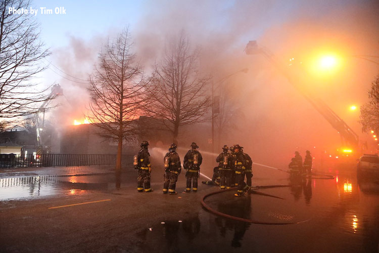 Firefighters at Chicago fire