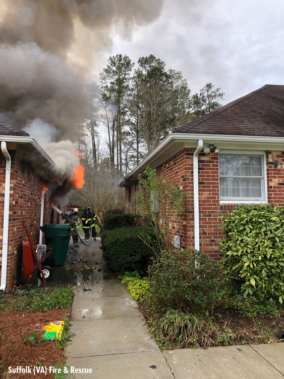 Residence not yet affected by fire