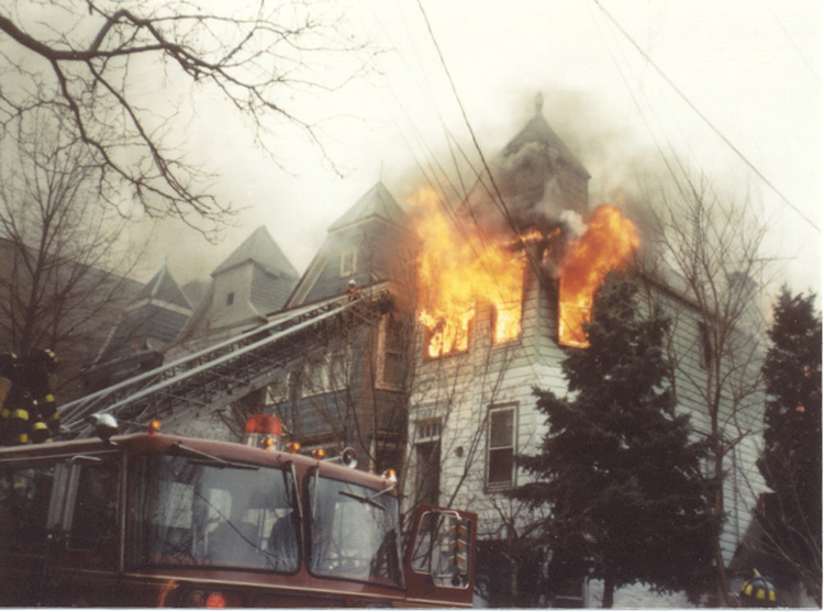 (1) Heavy fire is in the front room, but what about the rest of the structure? Look at the whole picture. Don’t write off savable life. (Photos by Ron Jeffers unless otherwise noted.)