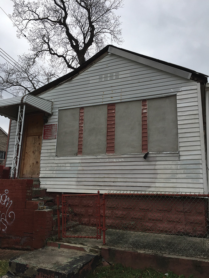 (3) A typical one-story vacant wood-frame (Type 5) private dwelling with a possible life hazard. 