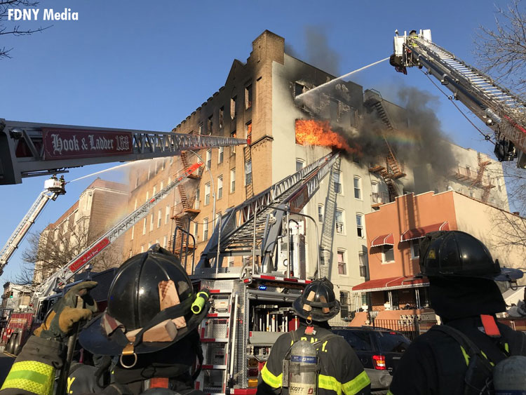 FDNY crews at apartment fire