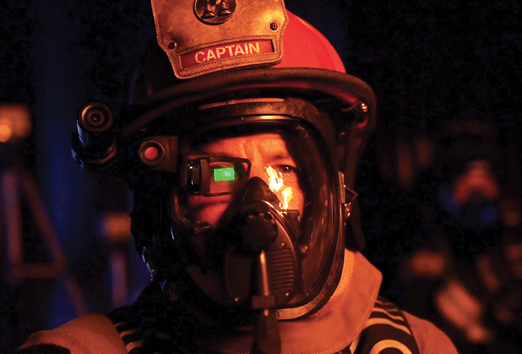 (4) Qwake Technologies is focused on simplifying complex sensor data like thermal images into intuitive visual cues. Its product C-THRU has been developed to enhance a firefighter’s vision and decision-making abilities through computer vision algorithms and augmented reality. (Photo courtesy of Qwake Technologies.)