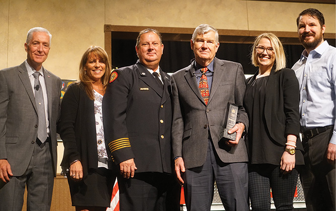 Captain Bill Gustin of the Miami-Dade (FL) Fire Rescue Department and a Fire Engineering technical editor was awarded the 2019 Tom Brennan Lifetime Achievement Award at Opening Ceremony Day 2 on April 11. 