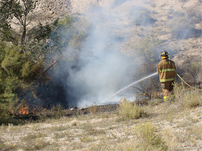 Structure turnout gear should not be your first choice in fighting a wildland fire.