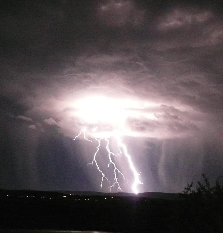 Thunderstorms and lightning can create hazards ranging from additional fire starts to firefighters being struck.