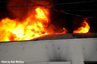 Flames tear through a building in L.A.